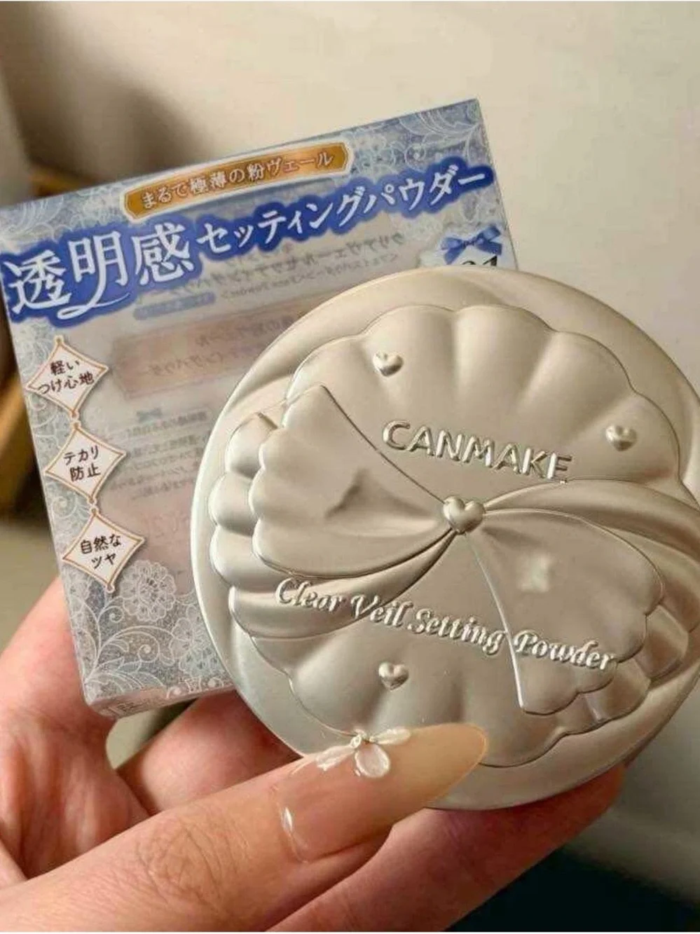 CANMAKE Clear Veil Setting Powder 01 - Translucent Finish 4g Made in Japan